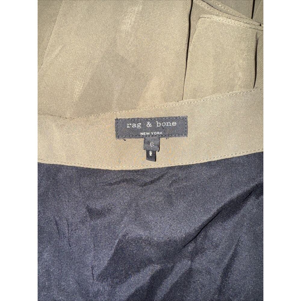 Rag & Bone Women’s Green Pleated Leather Buckle Skirt Size 6 *Flaws* - Picture 4 of 14